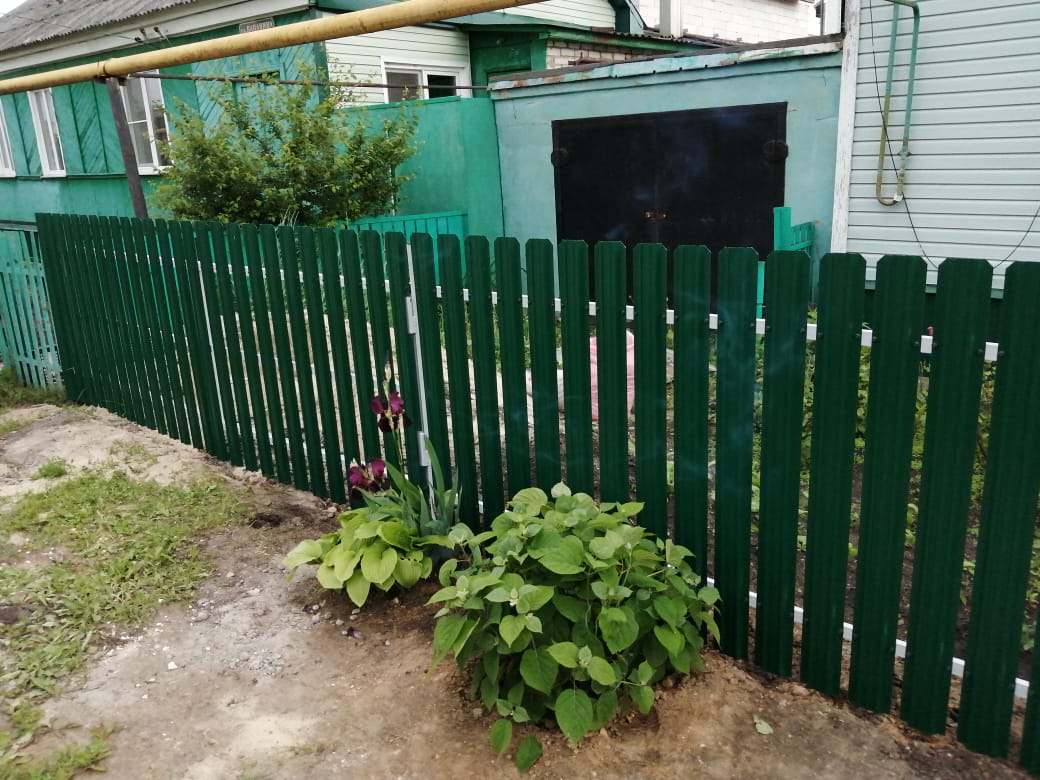 Комбинированный забор 25м штакетник и профлист, ворота, калитка фото8 в Сосновом Бору