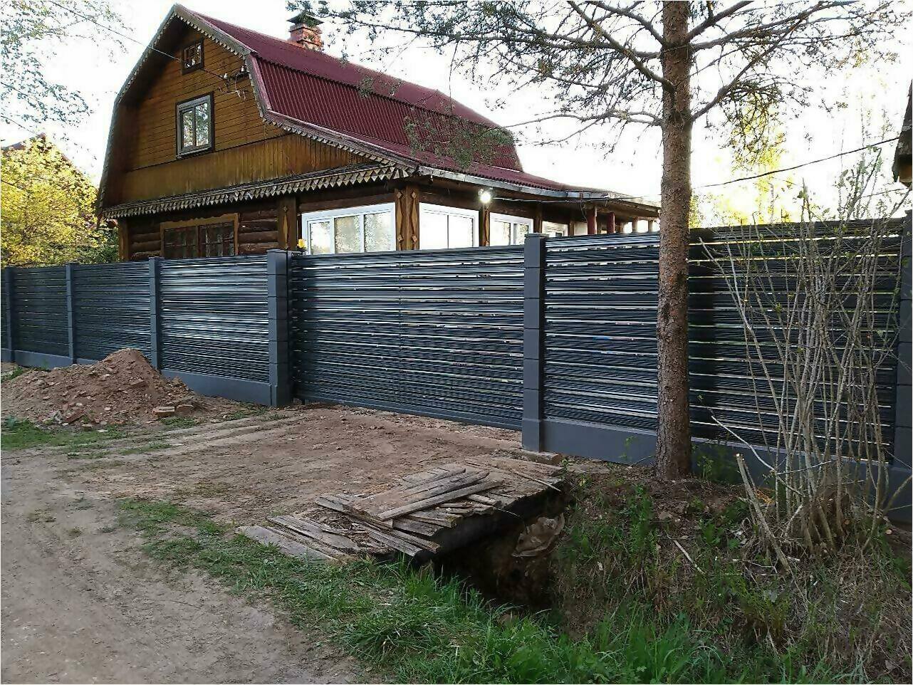 забор-ранчо из штакетника 75м фото4 в Сосновом Бору
