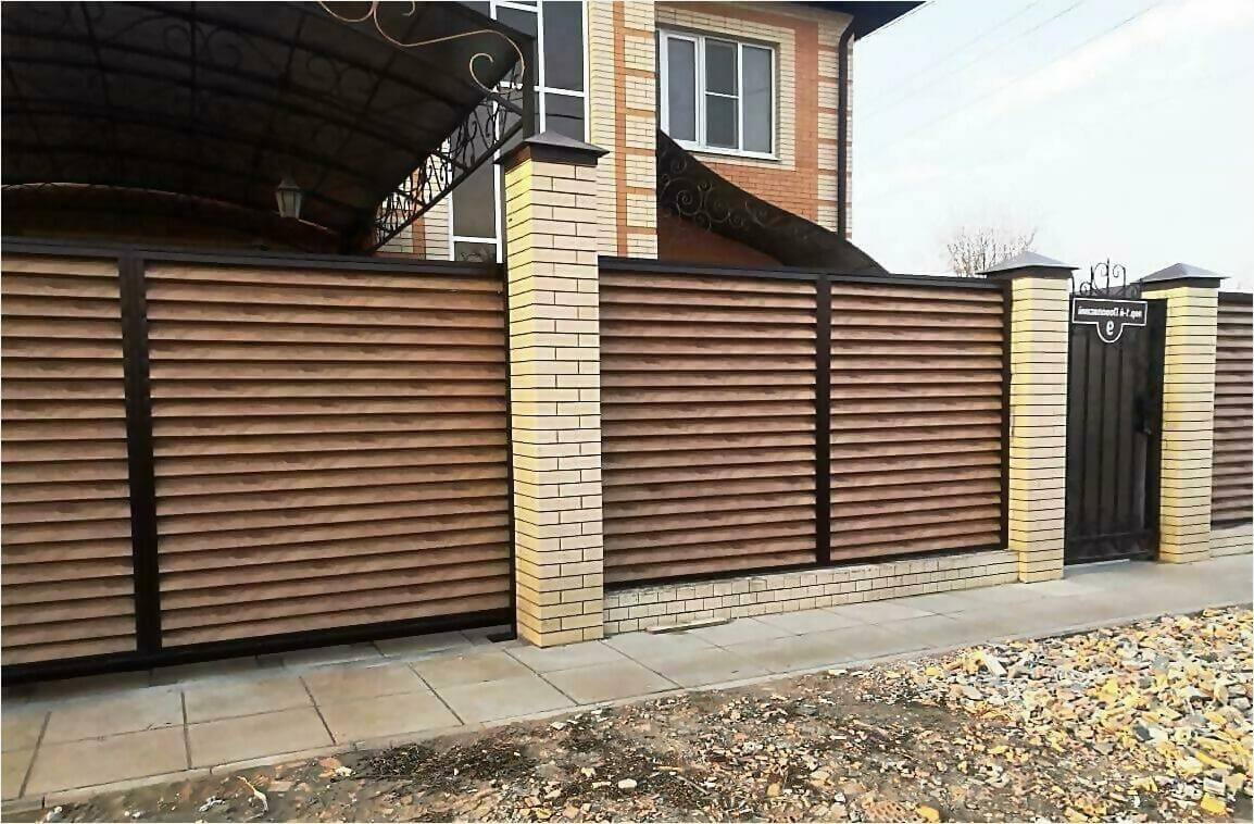 Забор жалюзи 50м светлое дерево фото5 в Сосновом Бору