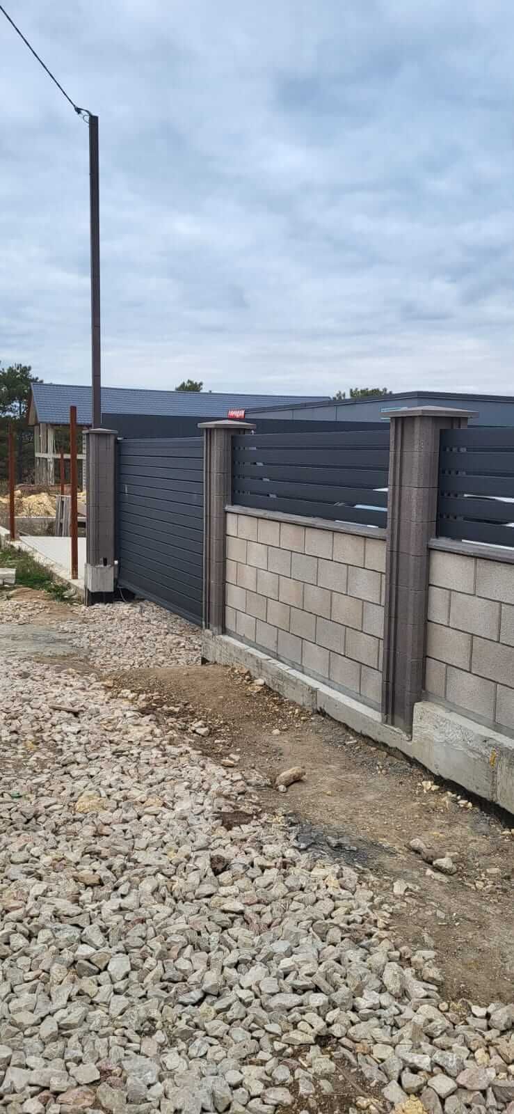 Забор-ранчо из металлопланкена 28м RAL7024 Серый Графит МАТТЕ фото 2 в Сосновом Бору