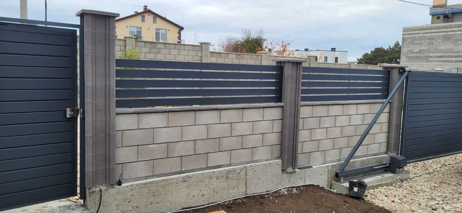Забор-ранчо из металлопланкена 28м RAL7024 Серый Графит МАТТЕ в Сосновом Бору