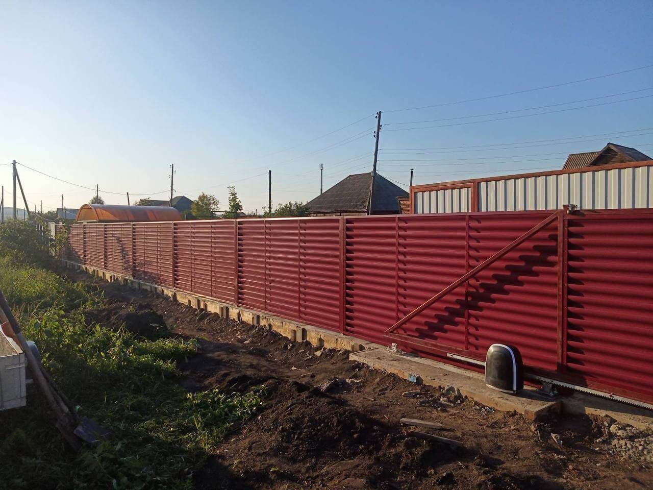 Забор-жалюзи 44м RAL3005/3005 Красное Вино двусторонний фото 3 в Сосновом Бору