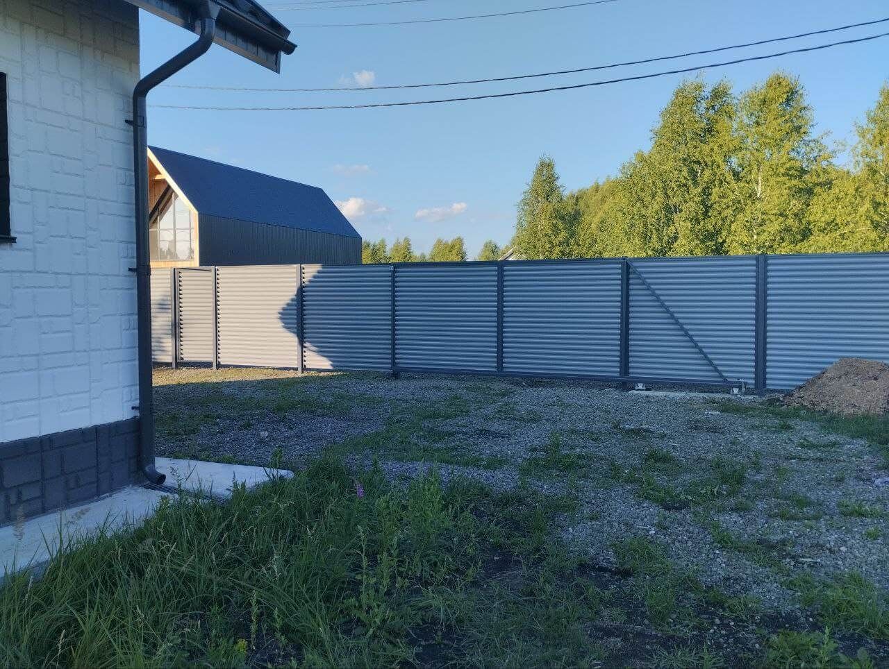 Забор из ламелей еврожалюзи 20м RAL7004 Серый фото 4 в Сосновом Бору
