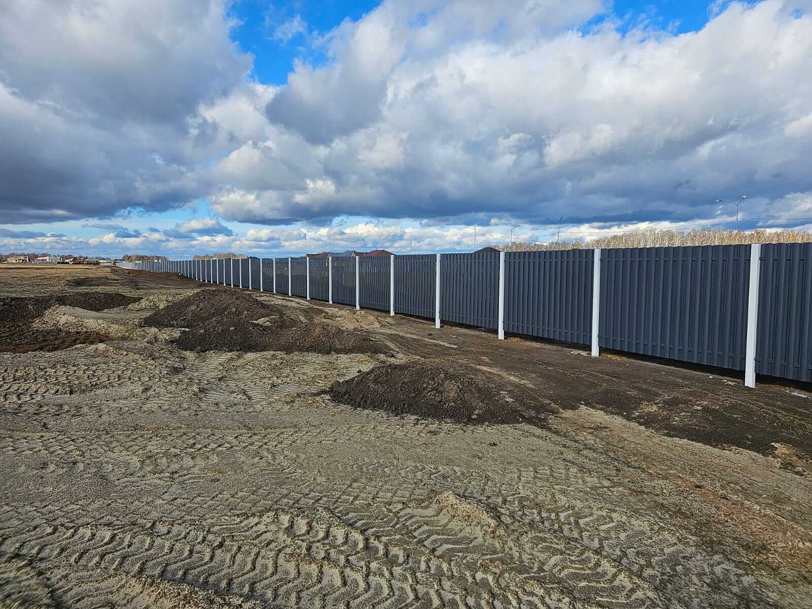 Забор из евроштакетника 234м RAL7024/7024 Серый Графит двусторонний фото 8 в Сосновом Бору