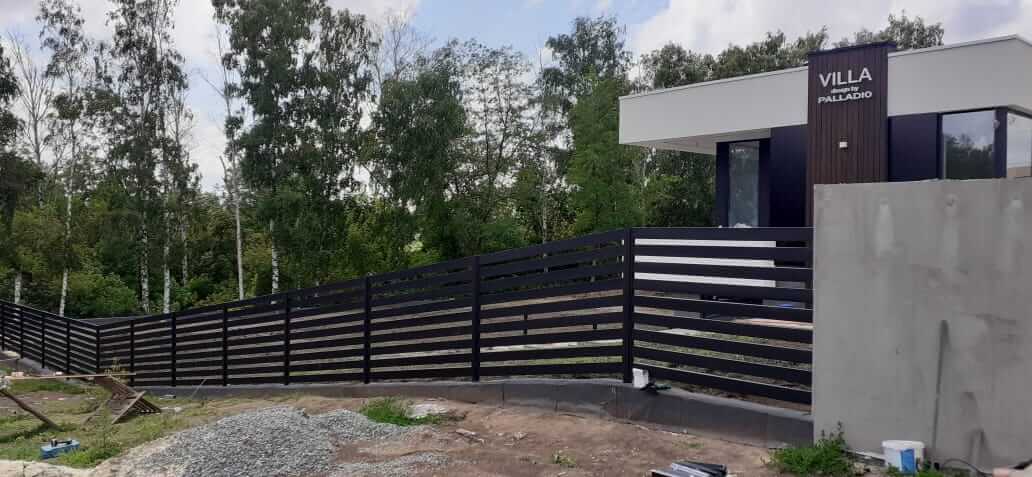 Забор-ранчо из металлопланкена 48м RAL9005 Черный МАТТЕ фото 2 в Сосновом Бору