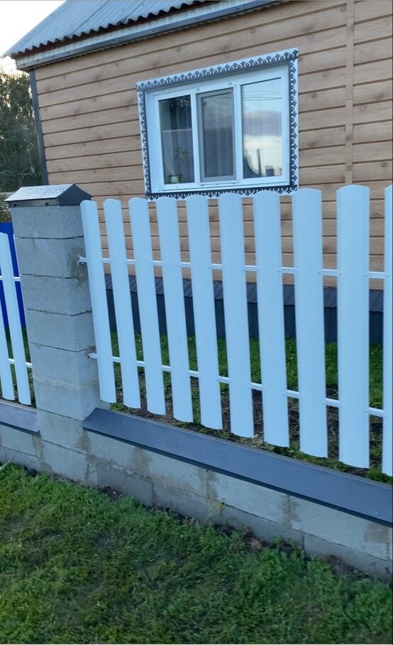 Забор из евроштакетника 16м RAL9003/9003 Белый двусторонний фото 2 в Сосновом Бору