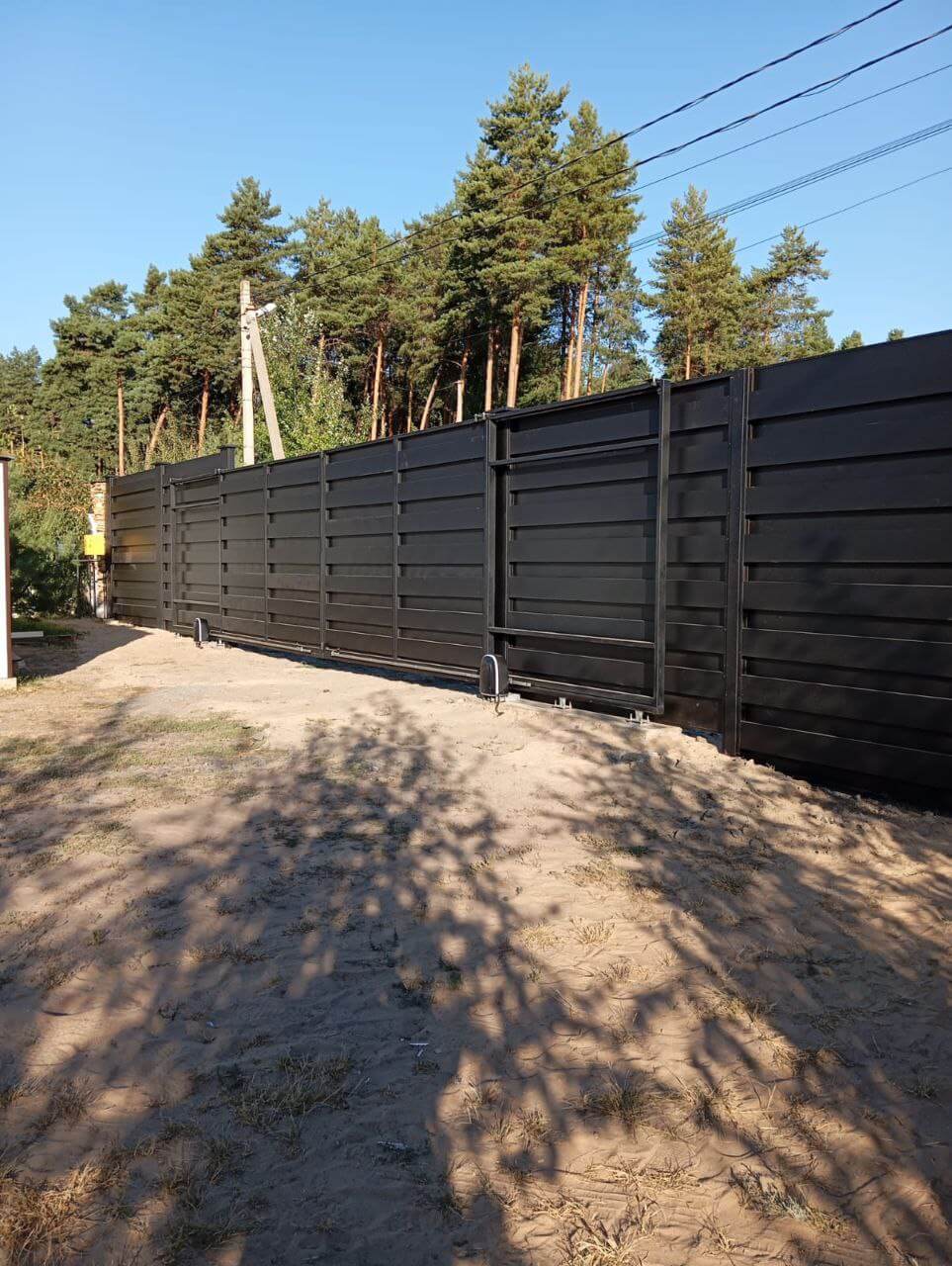 Забор-ранчо из металлопланкена 37м RAL9005 Черный МАТТЕ фото 2 в Сосновом Бору