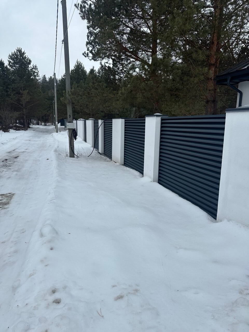 Забор-жалюзи 76м RAL7024/7024 Серый Графит двусторонний МАТТЕ фото 5 в Сосновом Бору
