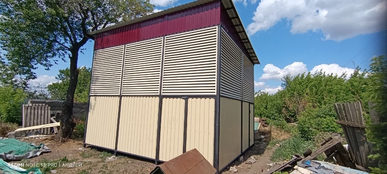 Сенник из ламелей еврожалюзи RAL1015 Слоновая Кость фото 2 в Сосновом Бору