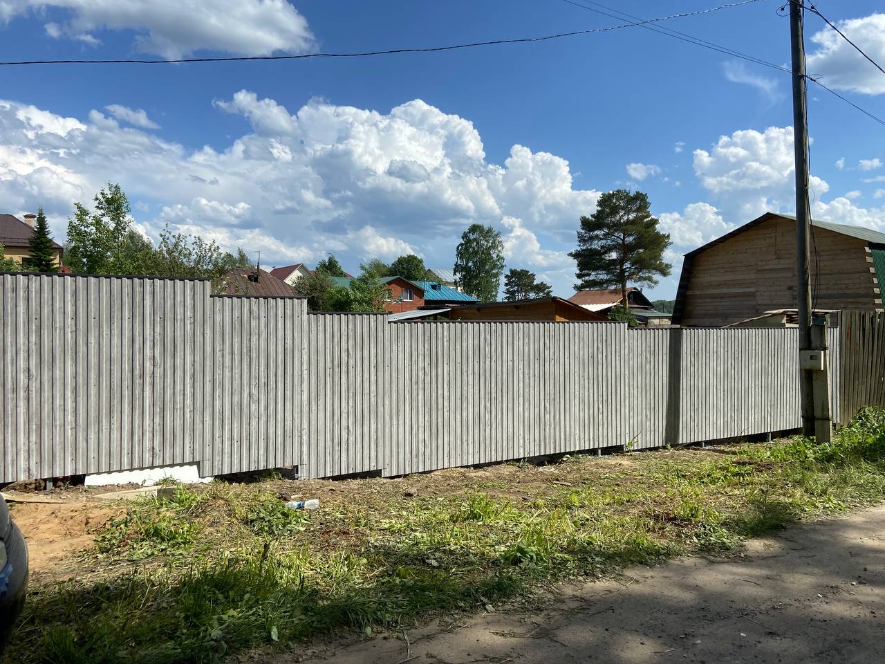Забор из профнастила НС-10 42м Светлая Береза SteelArt фото 8 в Сосновом Бору
