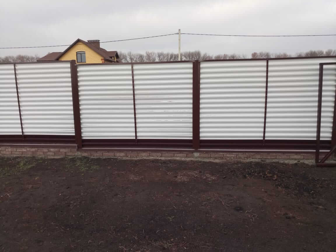 Забор-жалюзи 22м RAL9003/9003 Белый двусторонний фото 1 в Сосновом Бору