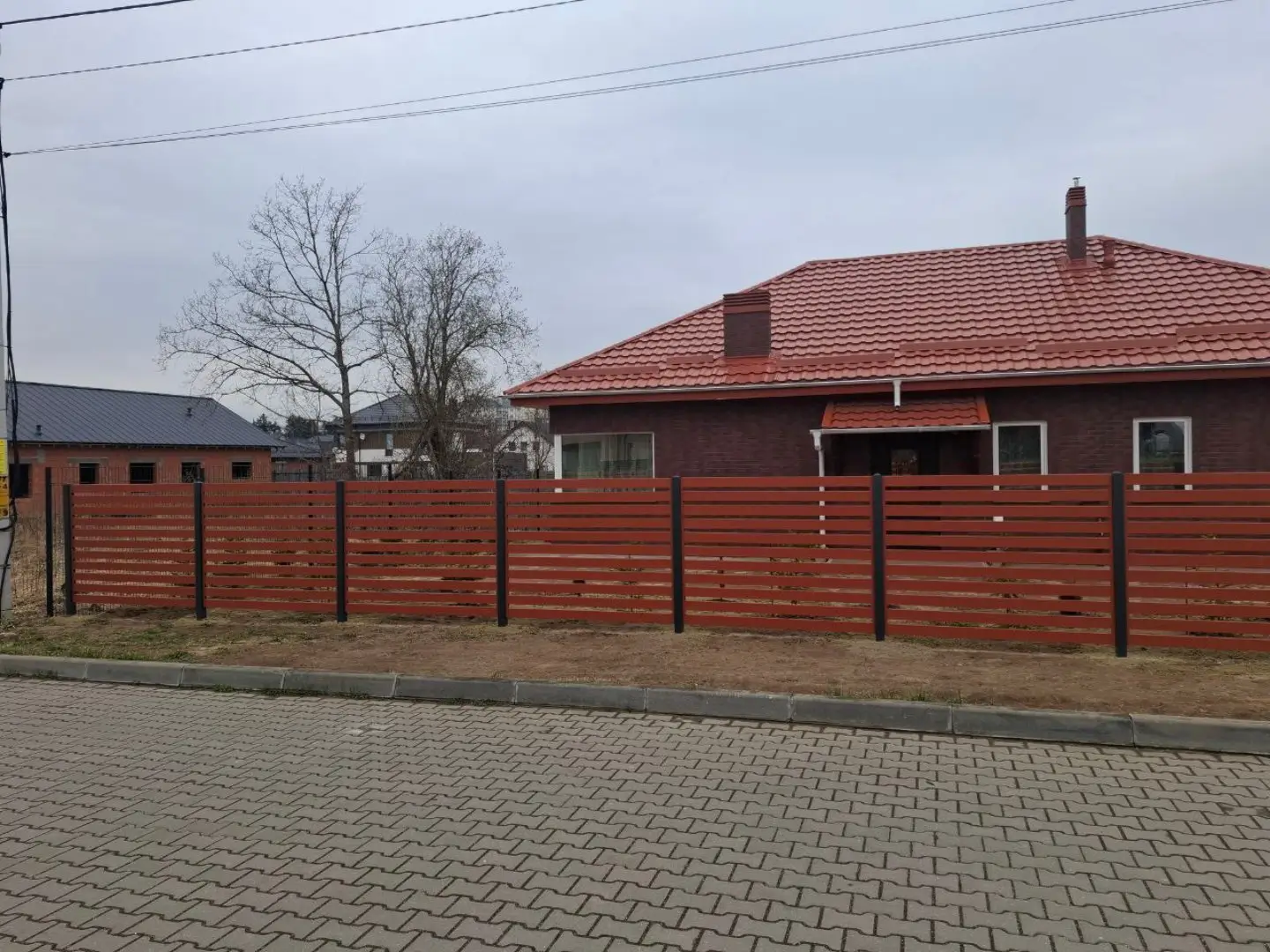 Забор-ранчо из металлопланкена 18м RAL8004 Терракотовый фото 3 в Сосновом Бору