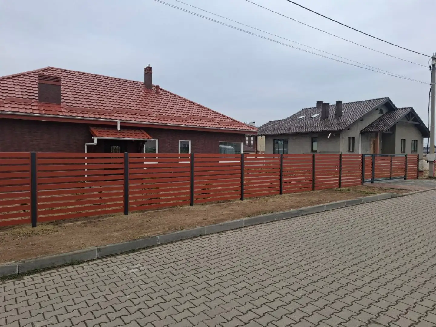 Забор-ранчо из металлопланкена 18м RAL8004 Терракотовый фото 1 в Сосновом Бору